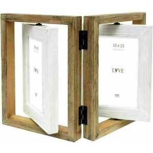 Deknudt S67UE1 Cornice tripla driftwood 2 foto combinazione bianco marrone 10x15 cm