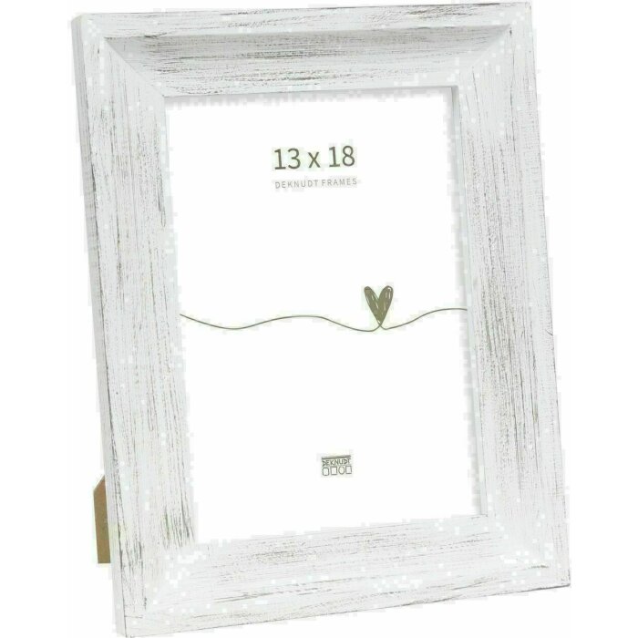 Deknudt S67UF1 Cornice dipinta a mano bianca 13,0x18,0 cm
