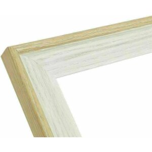 Cornice Deknudt S68VG1 bianco legno naturale bordo colorato 40x60 cm