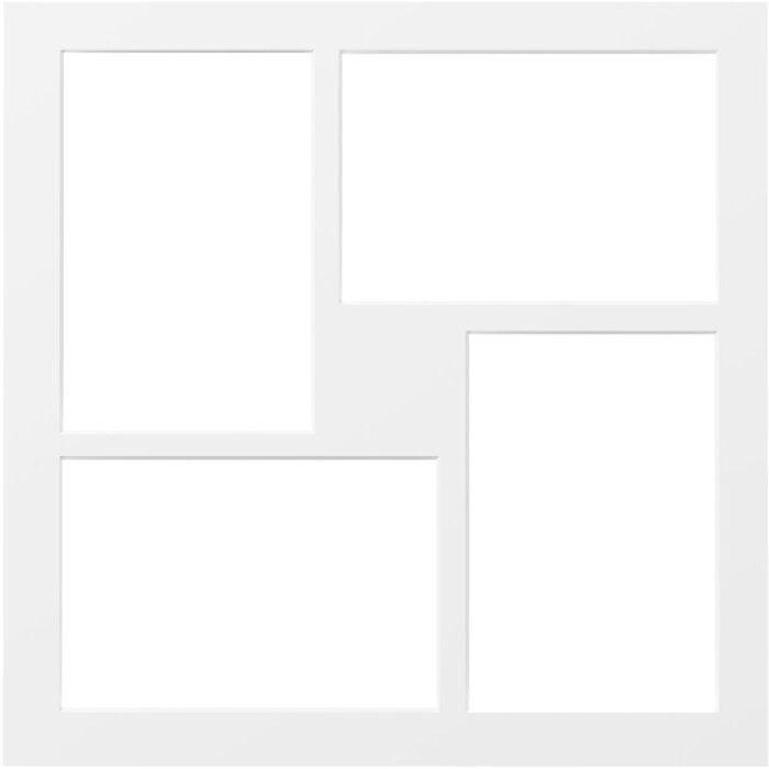 Galleria passe-partout 30x30 cm bianco 4 ritagli 10x15 cm passe-partout Multishot