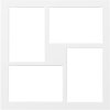 Galleria passe-partout 30x30 cm bianco 4 ritagli 10x15 cm passe-partout Multishot