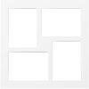 Galleria Walther Passepartout 40x40 cm bianco 4 ritagli 13x18 cm