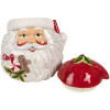 Clayre & Eef 6CE1856 Vasetto con coperchio 20x17x22 cm Babbo Natale