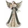 Clayre & Eef 6PR3959GG Figurina Angelo 16x9x25 cm Grigio/Verde