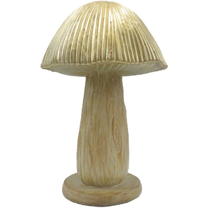 Clayre & Eef 6PR4156 Decorazione Fungo Ø 13x20 cm effetto legno naturale
