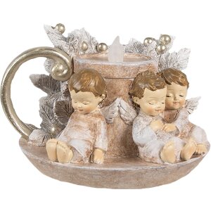 Clayre & Eef 6PR4164 Candeliere Angel LED 14x13x10 cm