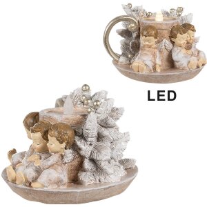 Clayre & Eef 6PR4164 Candeliere Angel LED 14x13x10 cm