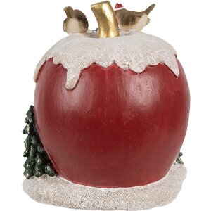 Clayre & Eef 6PR4175 Casa decorativa natalizia con luce LED 12x11x13 cm