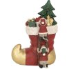 Clayre & Eef 6PR4176 Topi con gli stivali Decorazione LED 14x10x19 cm