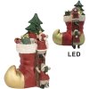 Clayre & Eef 6PR4176 Topi con gli stivali Decorazione LED 14x10x19 cm
