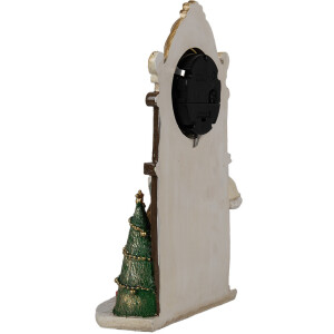 Clayre & Eef 6PR4180 Decorazione Orologio di Babbo Natale 15x7x22 cm