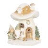 Clayre & Eef 6PR4186 Decorazione Fungo con nani LED 13x12x15 cm