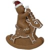 Clayre & Eef 6PR4195 Decorazione uomo di pan di zenzero cervo figura a dondolo 11x5x12 cm