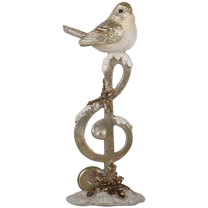 Clayre & Eef 6PR4227 Decorazione Uccello su scacchiera 6x5x16 cm
