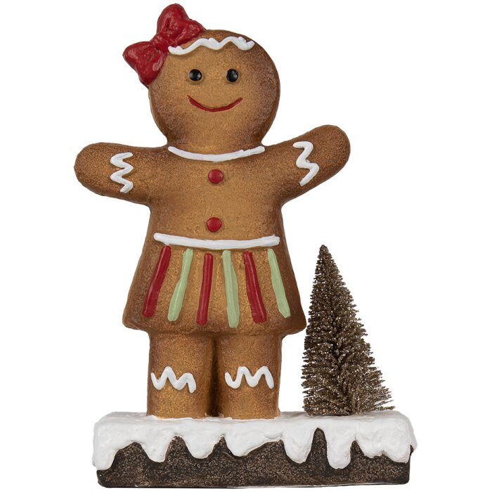 Clayre & Eef 6CE1773 Decorazione omino di pan di zenzero 15x7x21 cm