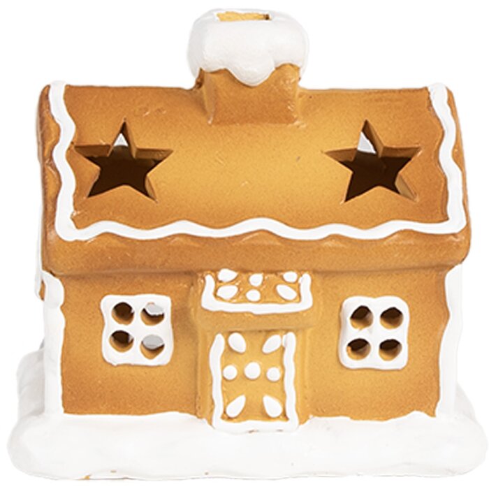 Clayre & Eef 6CE1804 Portacandele casa 11x8x10 cm