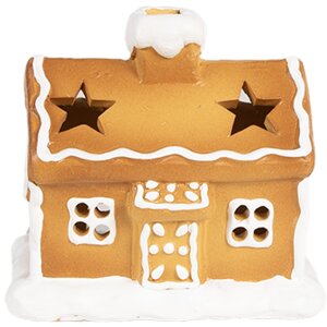 Clayre & Eef 6CE1804 Portacandele casa 11x8x10 cm