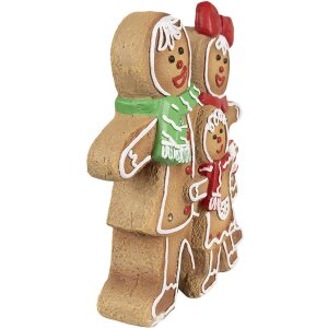 Clayre & Eef 6MG0049 Decorazione omino di pan di zenzero con LED 31x10x35 cm