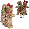 Clayre & Eef 6MG0049 Decorazione omino di pan di zenzero con LED 31x10x35 cm