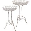 Clayre & Eef 5Y1239 Set di tavoli per piante Ø 52x84/ Ø 42x66 cm