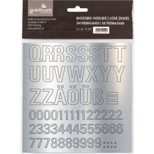 Lettere adesive in argento Goldbuch 17x22 cm 2 fogli alti...