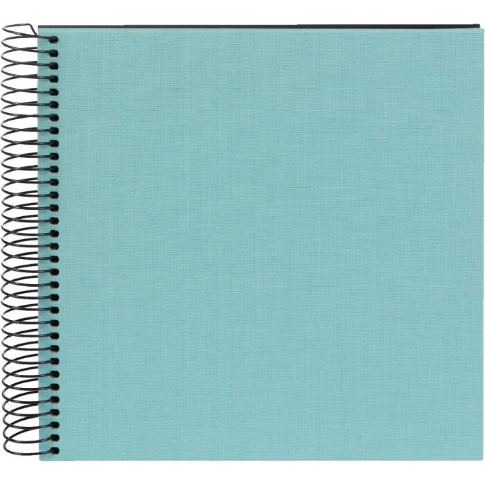 Album a spirale Goldbuch Bella Vista Aqua 20x20 cm 40 pagine lino nero