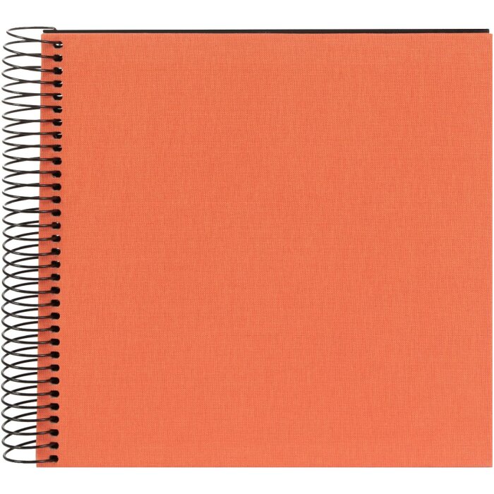 Album a spirale Goldbuch Bella Vista salmone 20x20 cm 40 pagine lino