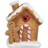 Clayre & Eef 6CE1772 Casa decorativa in ceramica marrone 10x9x12 cm