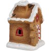 Clayre & Eef 6CE1772 Casa decorativa in ceramica marrone 10x9x12 cm