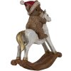 Clayre & Eef 6PR4169 Decorazione Orso su cavallo a dondolo 12x4x14 cm