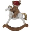 Clayre & Eef 6PR4169 Decorazione Orso su cavallo a dondolo 12x4x14 cm