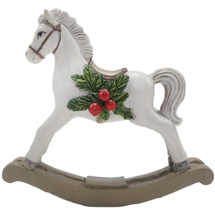 Clayre & Eef 6PR4172 Decorazione Cavallo a dondolo 11x4x11 cm