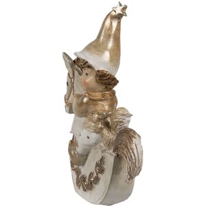 Clayre & Eef 6PR4231 Decorazione gnomo 10x3x11 cm