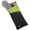 Borsa per occhiali Carson in neoprene con panno in microfibra - grigio/verde