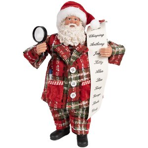 Clayre & Eef 65586 Decorazione Babbo Natale 16x10x27 cm