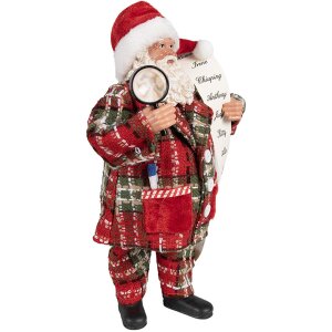 Clayre & Eef 65586 Decorazione Babbo Natale 16x10x27 cm