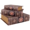 Clayre & Eef 65691 Set di 3 scatole in legno marrone Retro Vintage