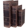 Clayre & Eef 65692 Set di 3 scatole in legno marrone moderno 27x22x7 cm