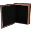 Clayre & Eef 65696 Set di 3 scatole in legno marrone beige 27x22x7 cm