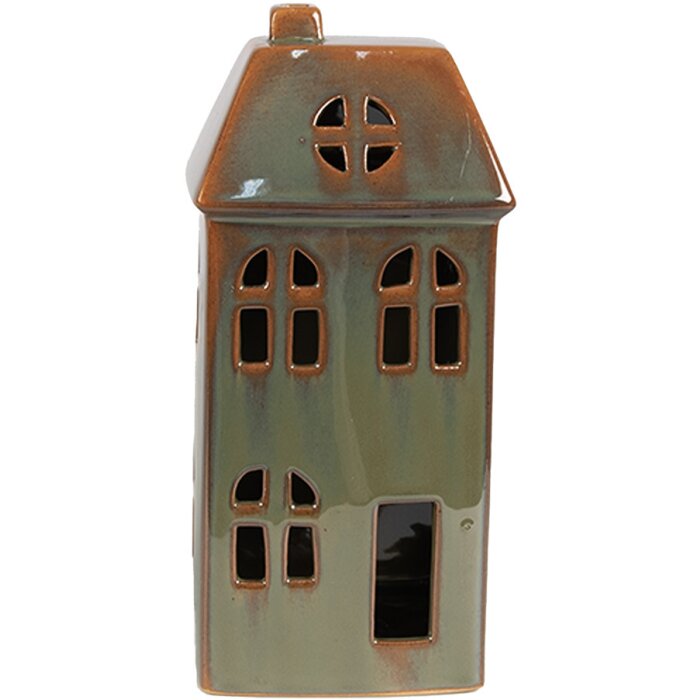 Clayre & Eef 6CE1797 Decorazione Casa LED Verde Porcellana 7x6x15 cm