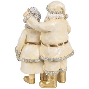 Clayre & Eef Decorazione Babbo Natale Beige 11x8x16 cm