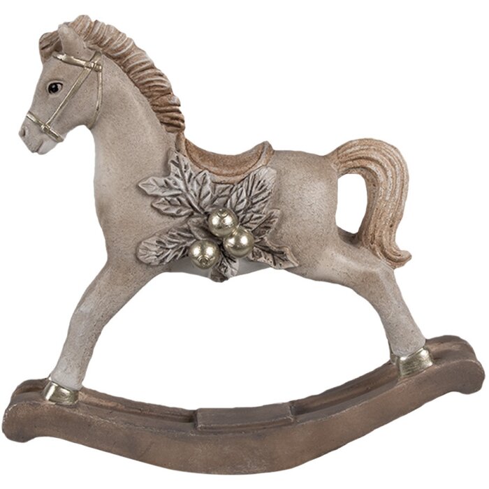 Clayre & Eef 6PR4170 Decorazione Cavallo a dondolo 17x5x16 cm