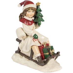 Clayre & Eef 6PR4183 Decorazione Bambino su slitta...
