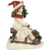 Clayre & Eef 6PR4183 Decorazione Bambino su slitta 10x6x12 cm