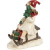 Clayre & Eef 6PR4183 Decorazione Bambino su slitta 10x6x12 cm
