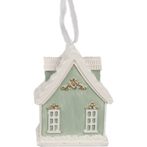 Clayre & Eef 6PR4214 Decorazione Ciondolo Casa 6x4x8 cm