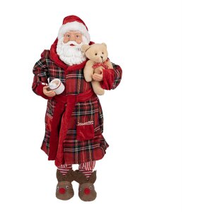 Clayre & Eef 65627 Decorazione Babbo Natale 27x13x50 cm