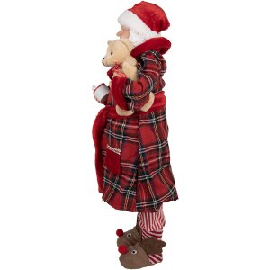 Clayre & Eef 65627 Decorazione Babbo Natale 27x13x50 cm