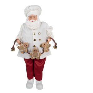 Clayre & Eef 65628 Decorazione Babbo Natale 27x13x50 cm