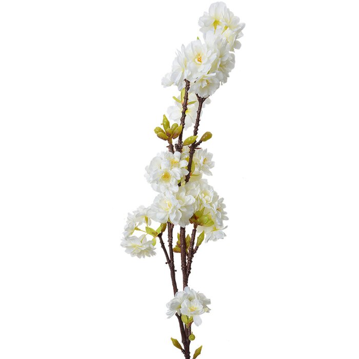 Clayre & Eef 5PL0093 Ramo decorativo con fiori Bianco 10x8x92 cm Plastica